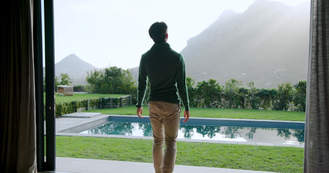 Tranquil Morning at Home With Scenic Mountain View