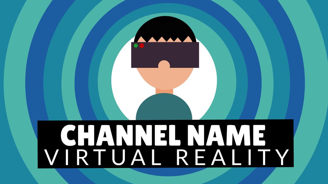 Virtual Reality Channel Banner with VR Headset - Download Free Stock Templates Pikwizard.com