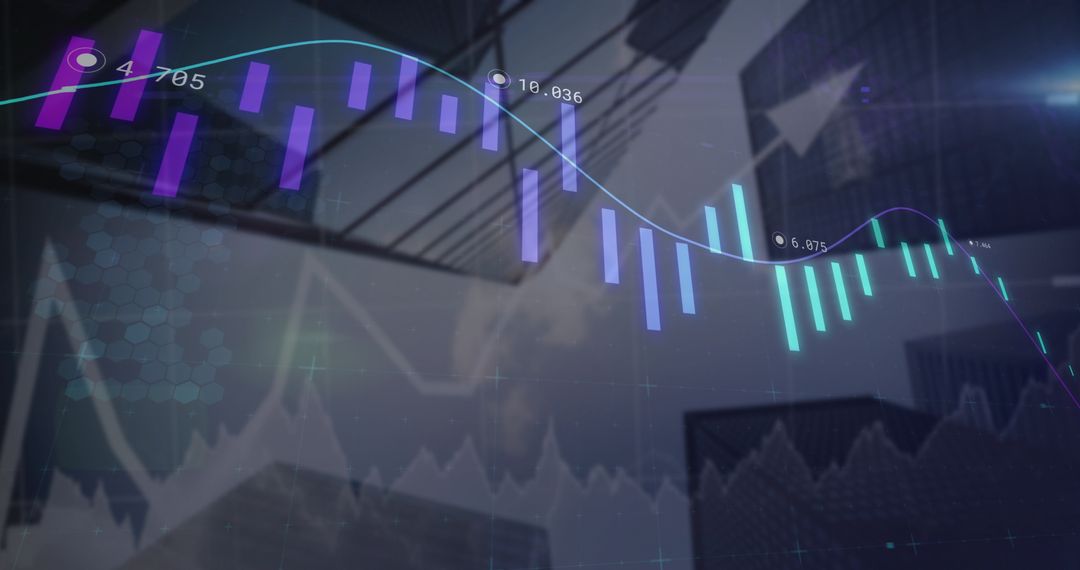 Digital Data Overlay on Modern Urban Skyline