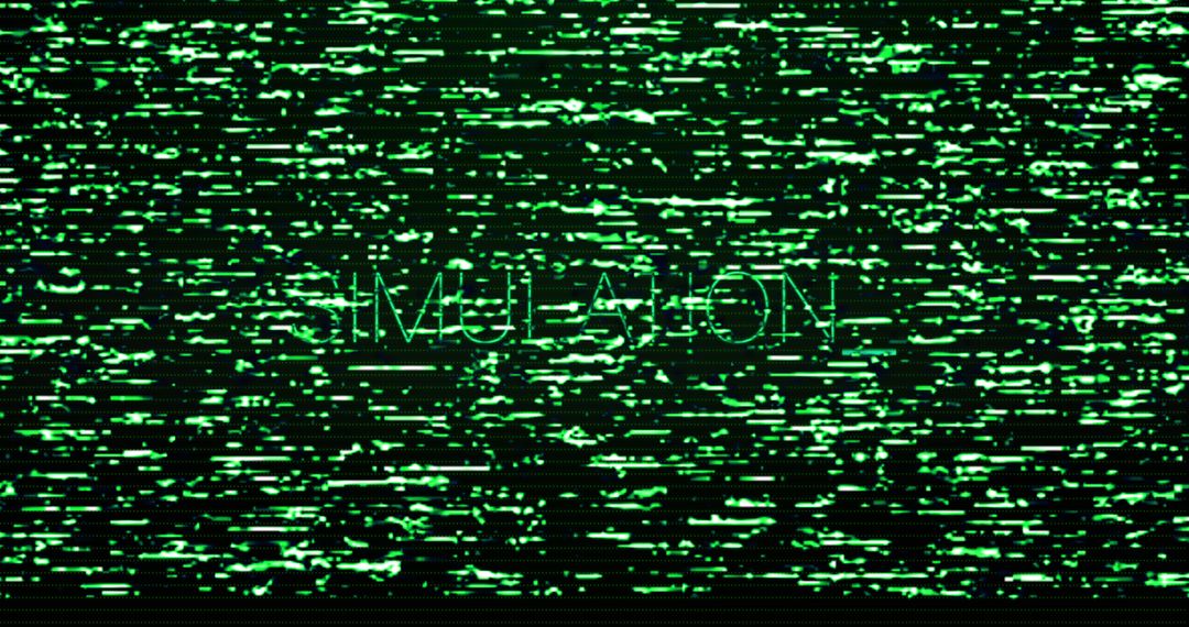 Interference Glitch with Simulation Text