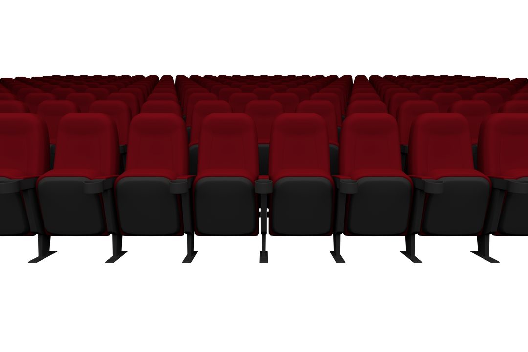 Illustration of Empty Rows of Cinema Seats on Transparent Background - Download Free Stock Images Pikwizard.com