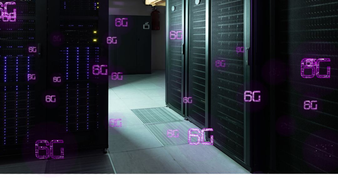 6G Technology Digital Display in Data Center