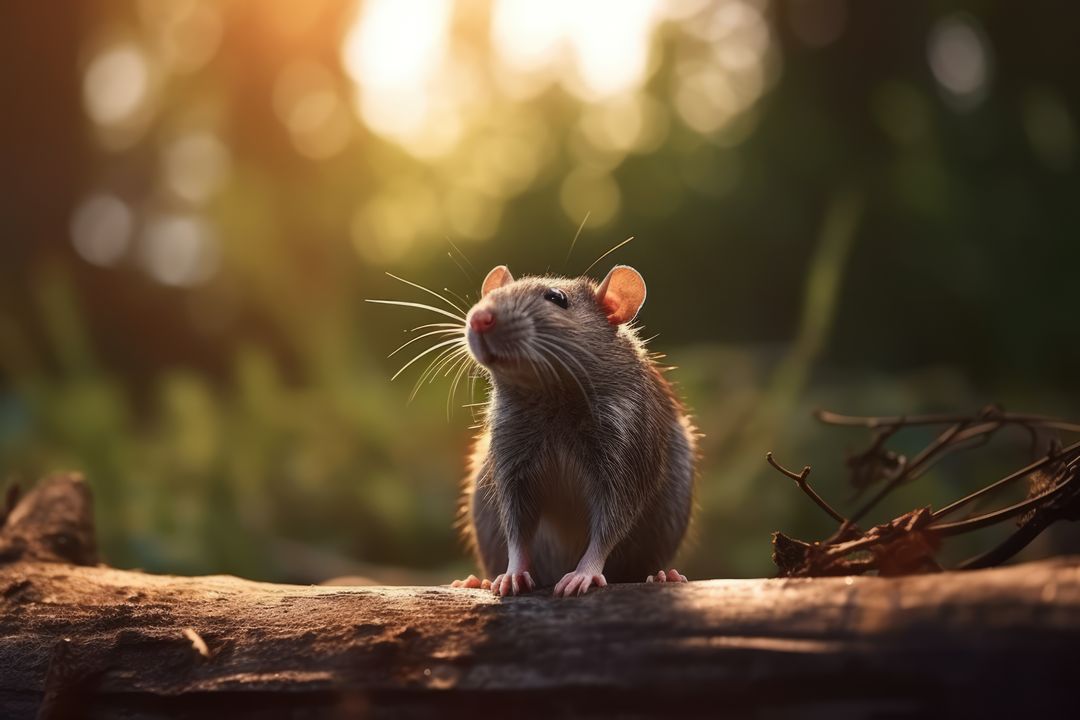 Cute Rat Exploring Forest at Sunset - Free Images, Stock Photos and Pictures on Pikwizard.com