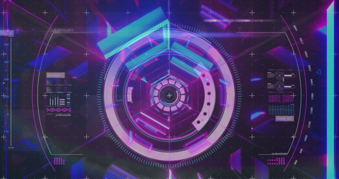 Futuristic Digital Interface with Scanning Target Animation