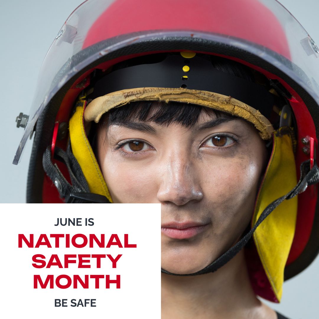 Asian Female Firefighter Celebrating National Safety Month - Download Free Stock Templates Pikwizard.com