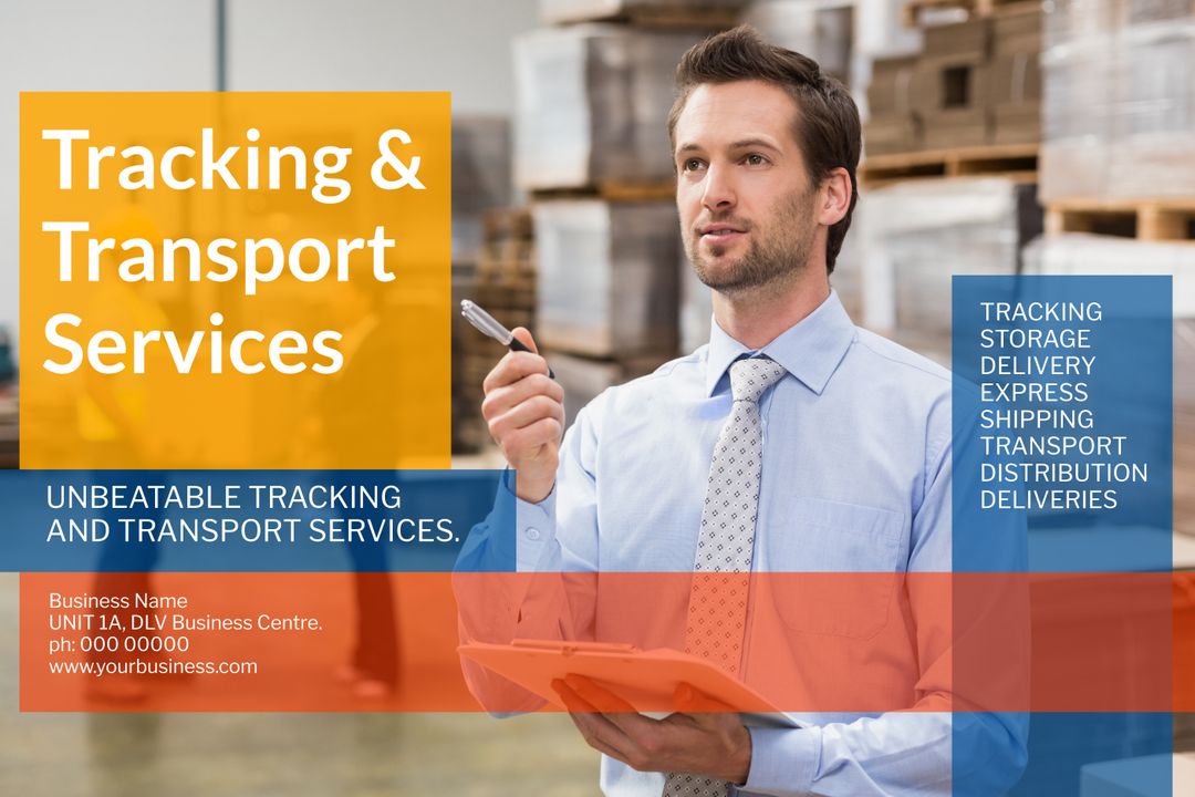 Professional Man Illustrates Advanced Tracking and Transport Solutions