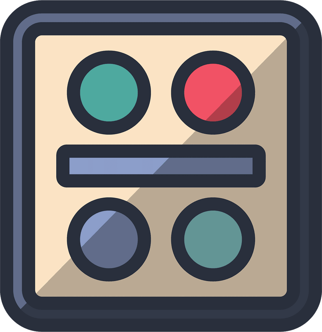 Colorful Abstract Printable Graphic on Transparent Background