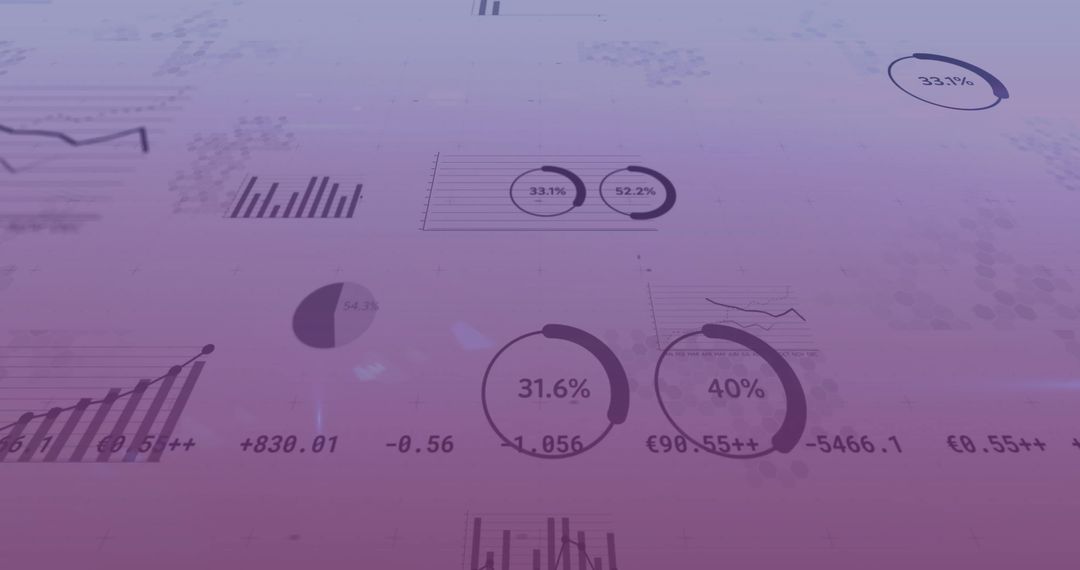 Abstract Digital Data Analysis Interface with Charts