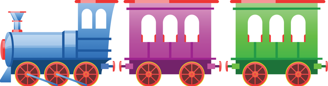 Colorful Train Illustration on Transparent Background for Transportation Concept - Download Free Stock Images Pikwizard.com