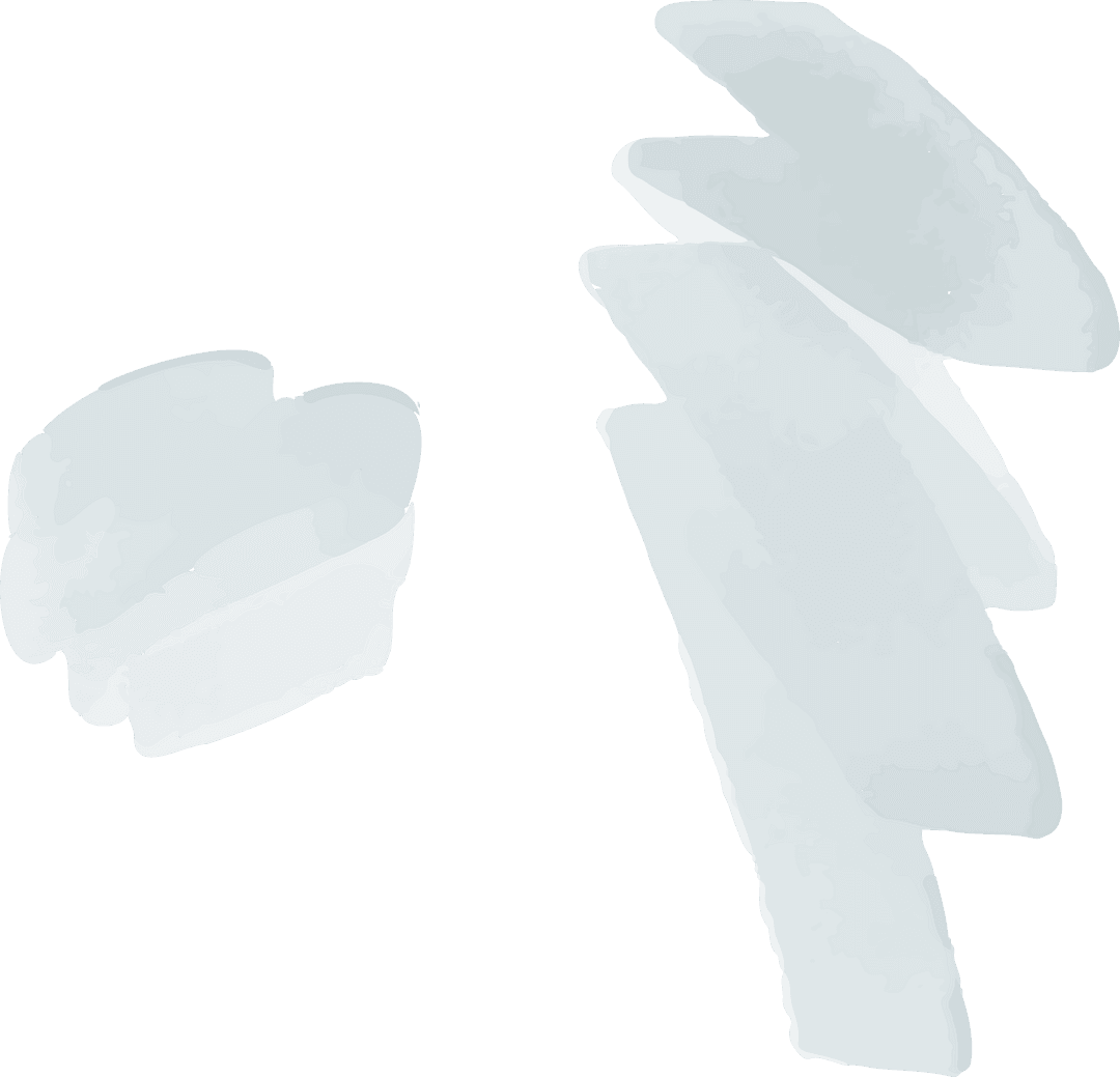 Abstract Transparent Brush Strokes, Fluid Minimalist Design on Clear Background