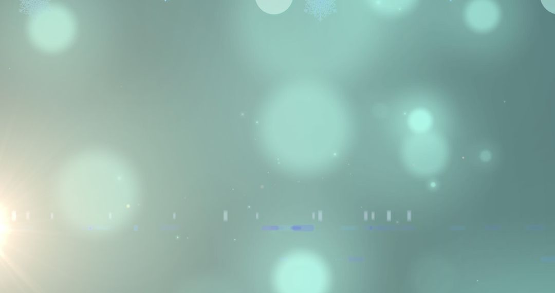 Magical Snowfall with Glowing Orbs Abstract Background