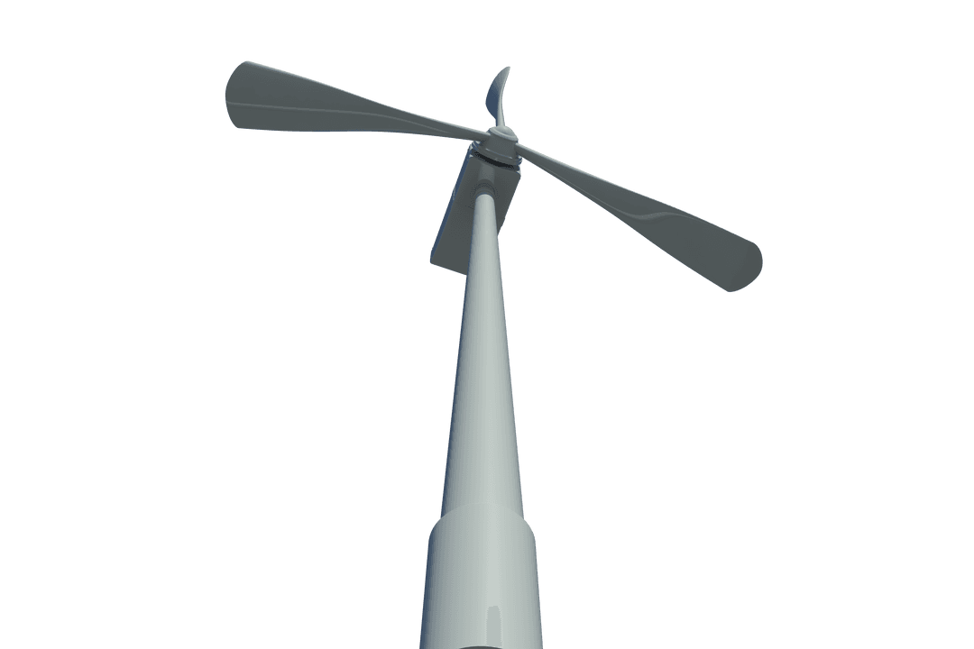 Low Angle Transparent Wind Turbine Generating Renewable Energy