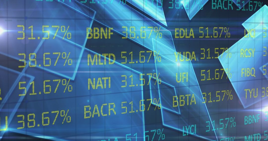 Futuristic Stock Market Finance Background with Digital Data Elements