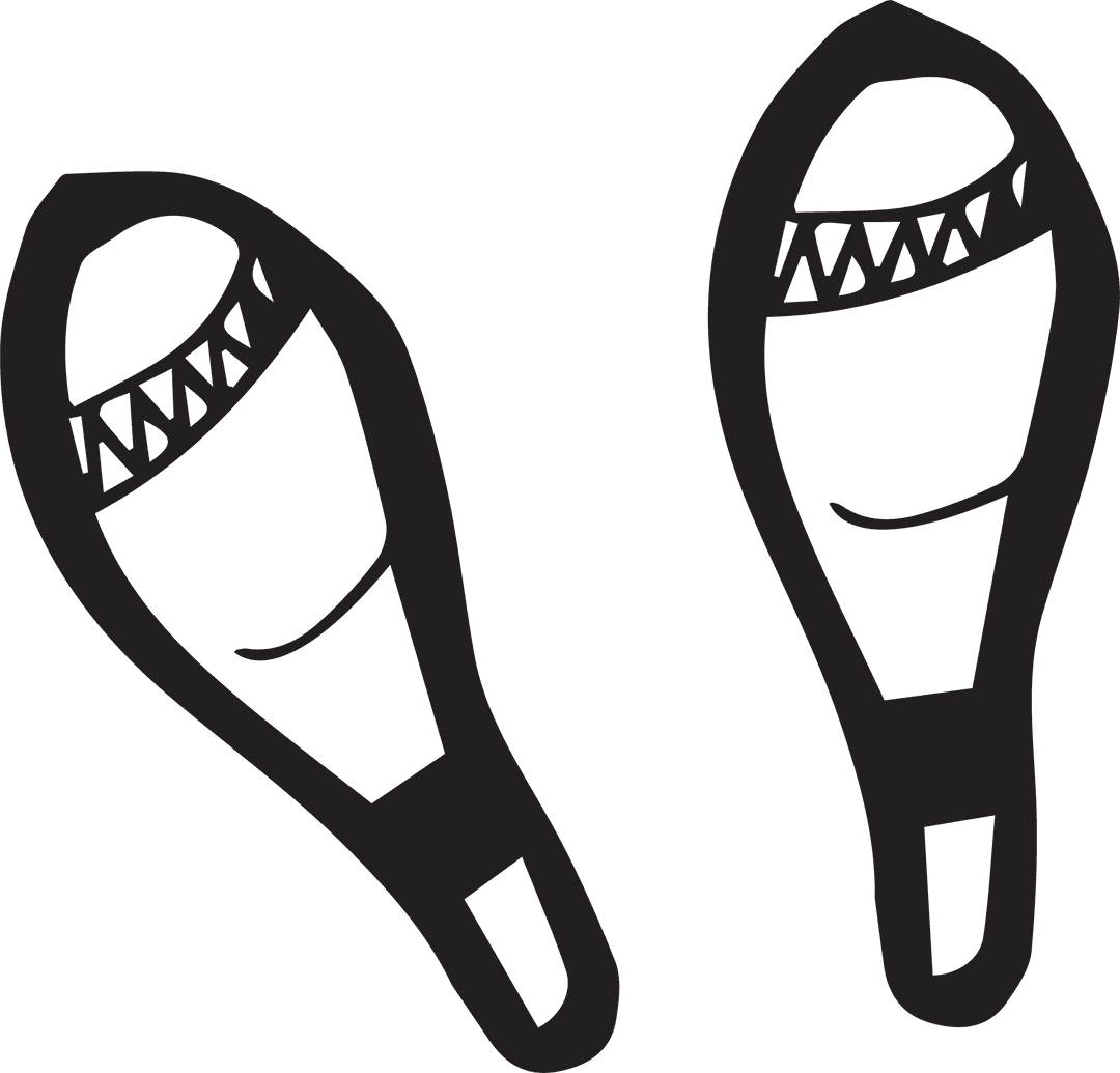 Black Rattles on Transparent Background: Music and Entertainment