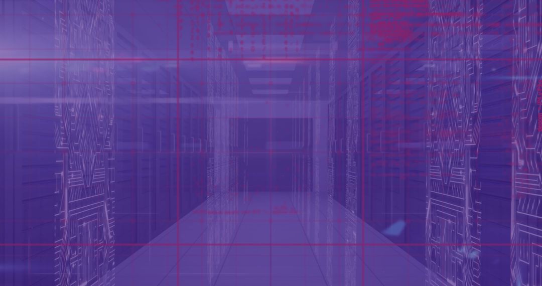 Virtual data overlay on modern server room