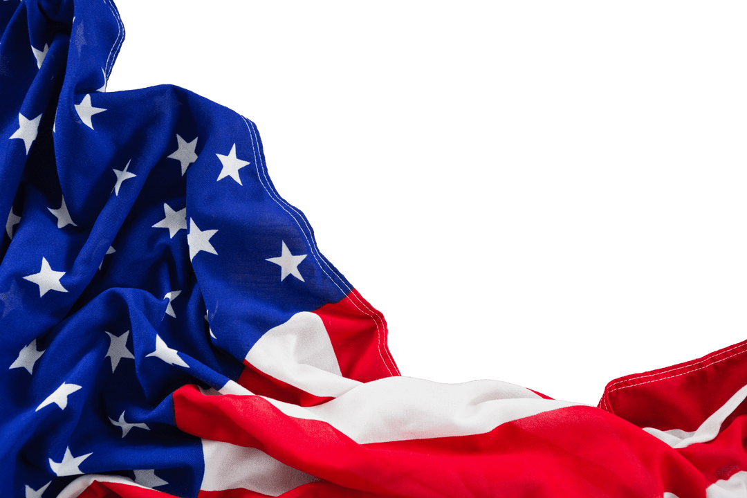 USA Flag with Transparent Background Celebrating Patriotism