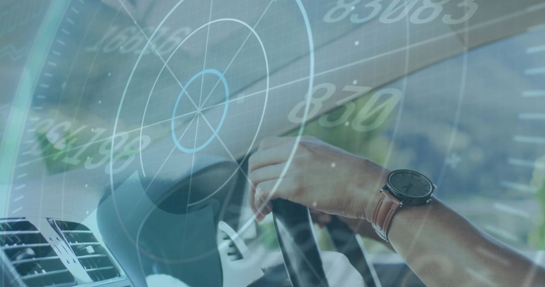 Hands on Steering Wheel with Speedometer Overlay Fusion