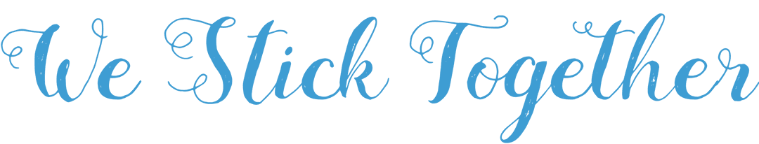 Elegant We Stick Together Text on Transparent Background