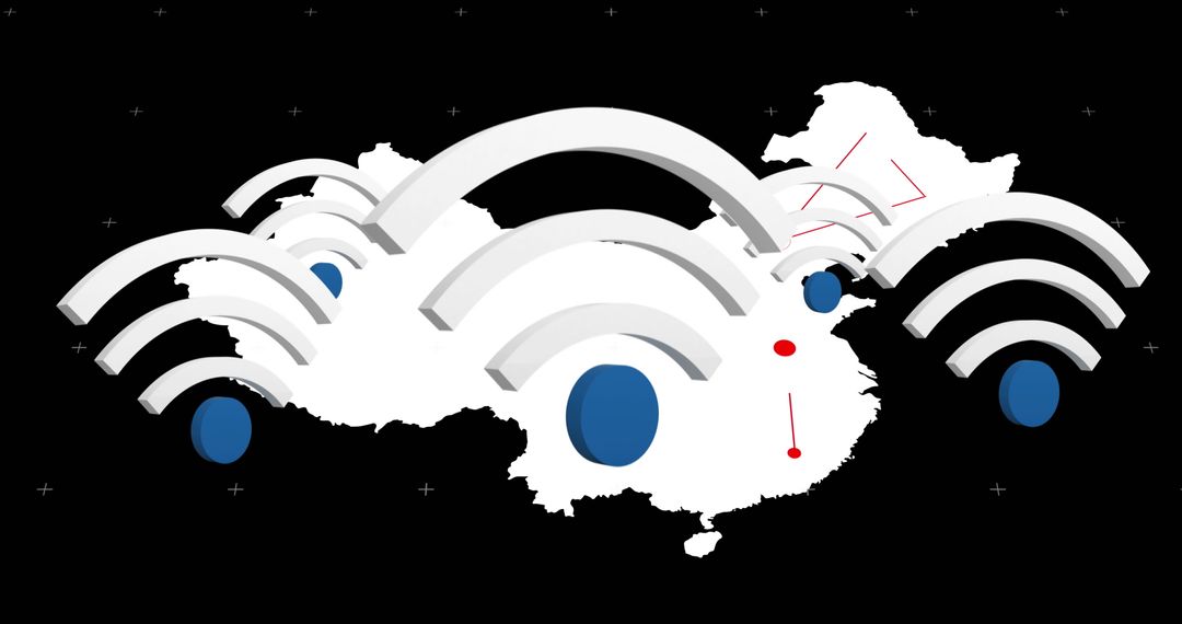 Global Wi-Fi Network Connectivity on World Map