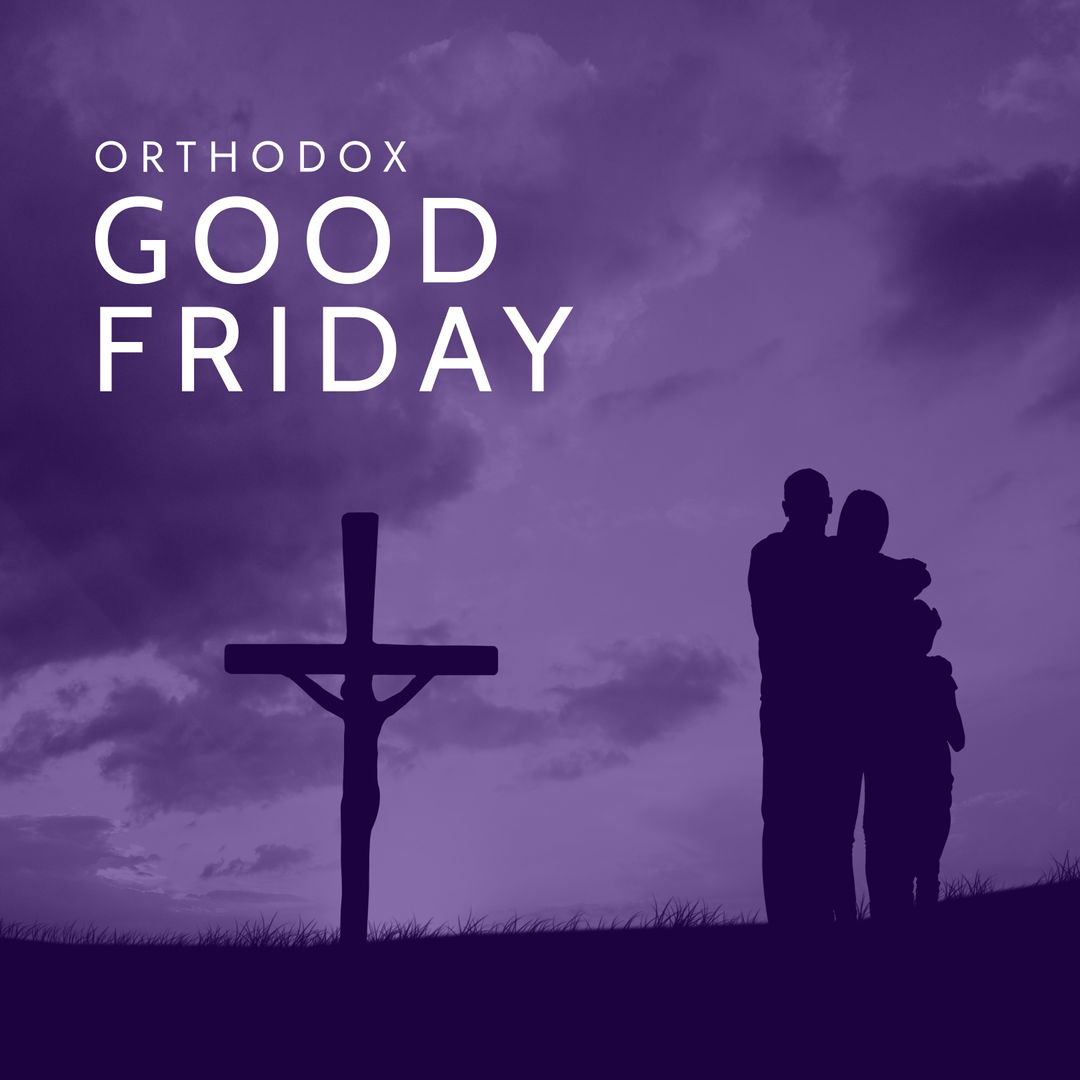 Silhouette of Family Praying on Orthodox Good Friday - Download Free Stock Images Pikwizard.com