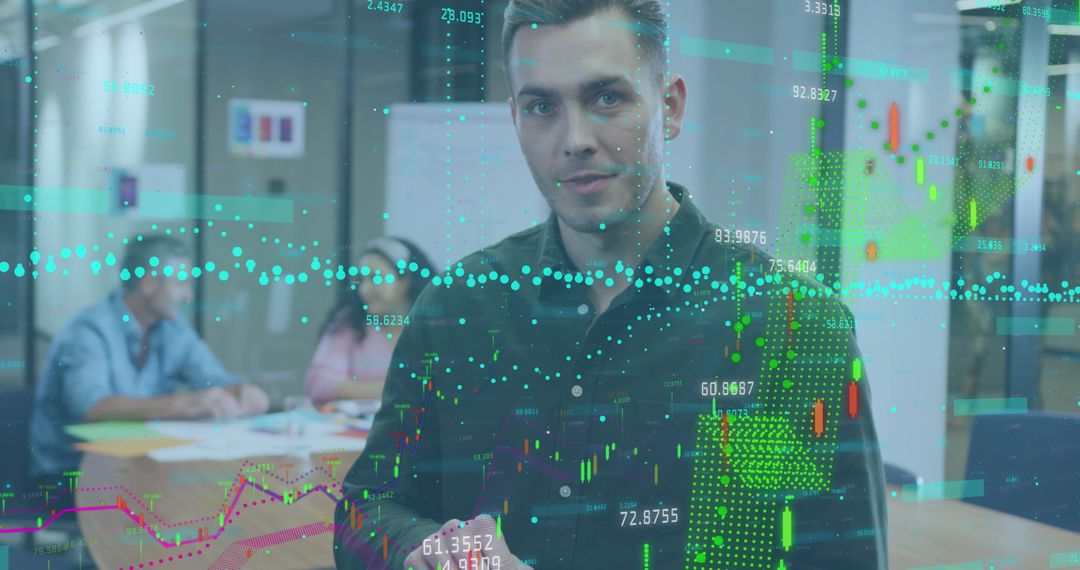 Business Analytics with Digital Interface Overlay