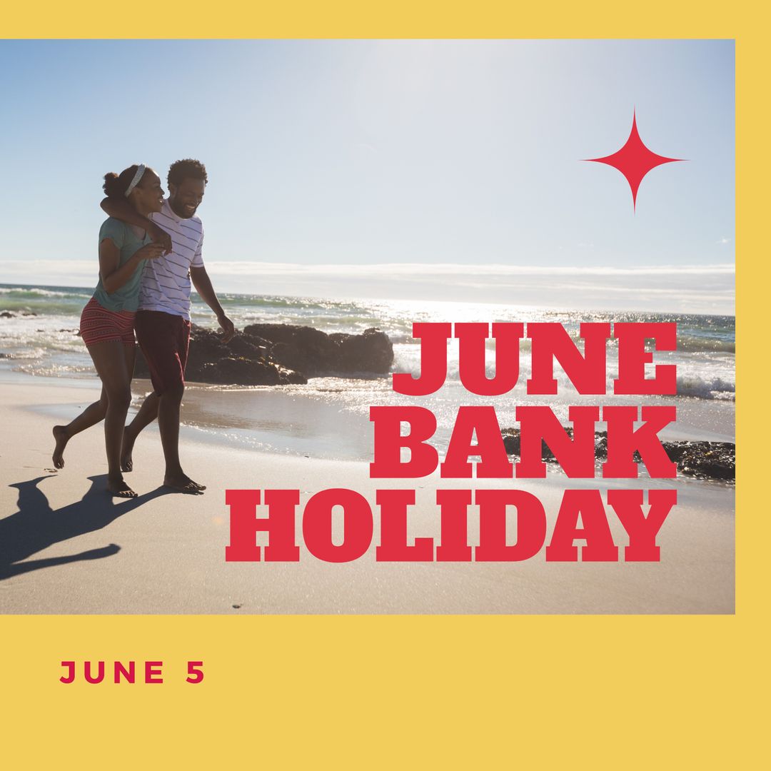 Romantic Beach Walk on Sunny June Bank Holiday