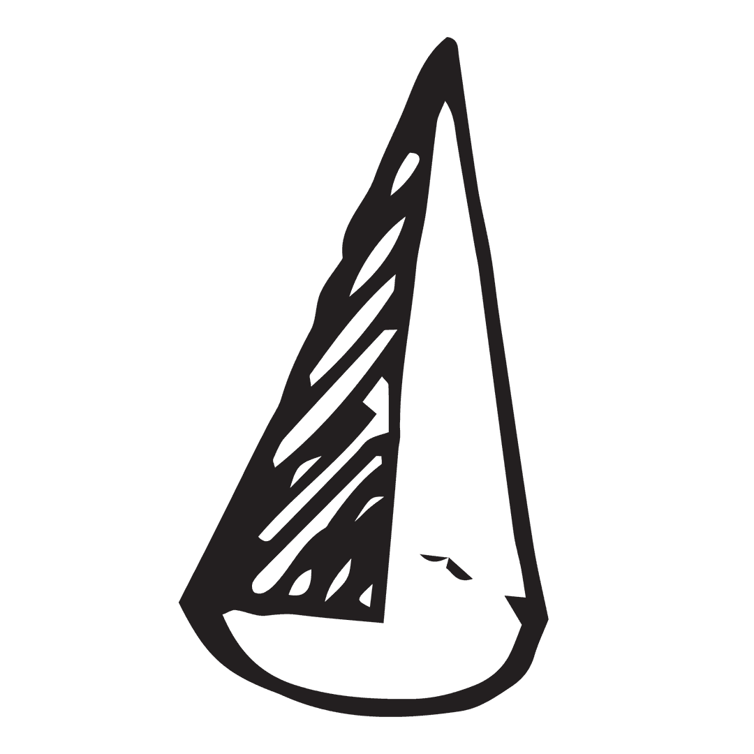 Transparent Vector Illustration of Black Cone for Math and Geometry
