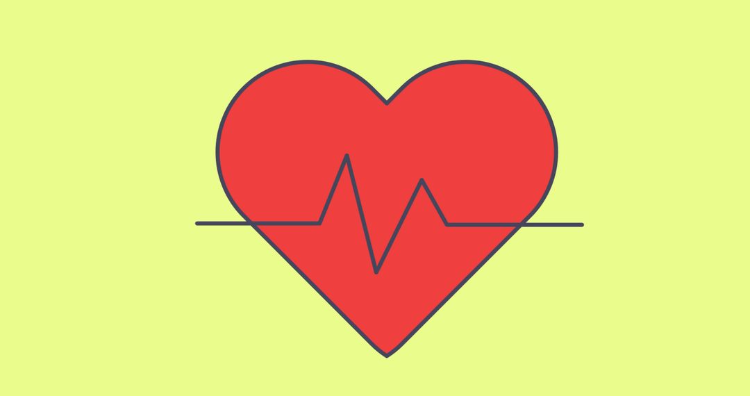 Animated Heartbeat Icon with Green Background