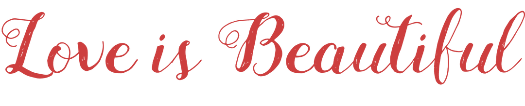 Elegant Love is Beautiful Calligraphy on Transparent Background