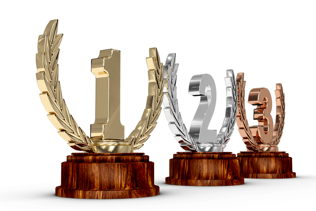 Transparent Vector Illustration of 1st, 2nd, and 3rd Place Trophies - Download Free Stock Images Pikwizard.com