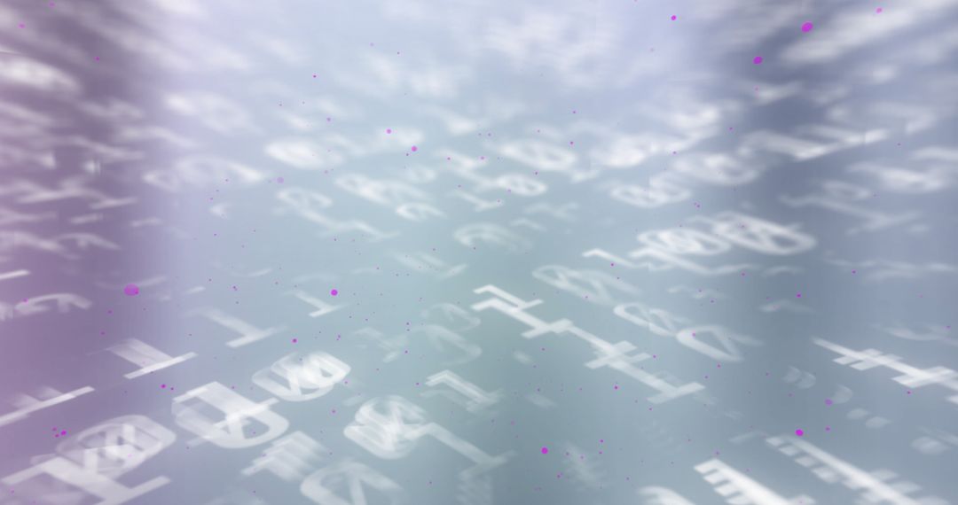 Abstract Purple Spotted Digital Data on Grey Background