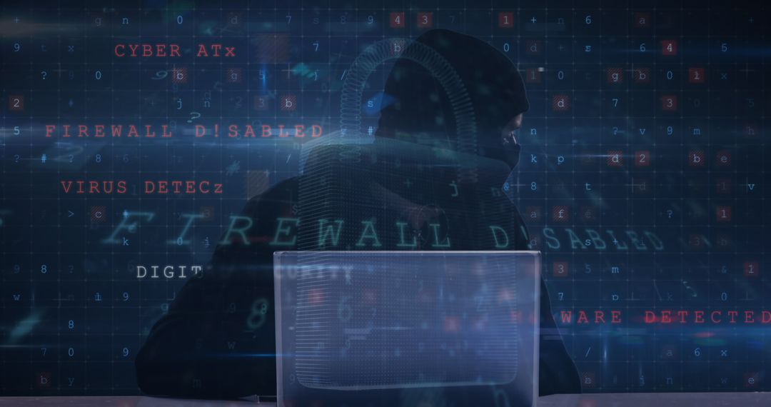 Cybersecurity Threats Concept with Anonymous Hacker