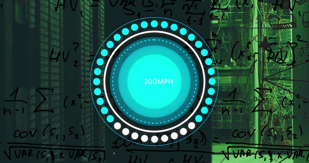 Digital Interface Illustrating Cloud Computing Over Servers