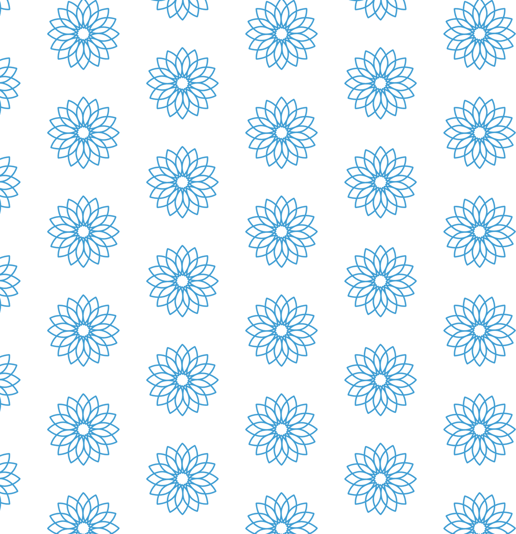 Seamless Blue Sunburst Pattern on Transparent Background