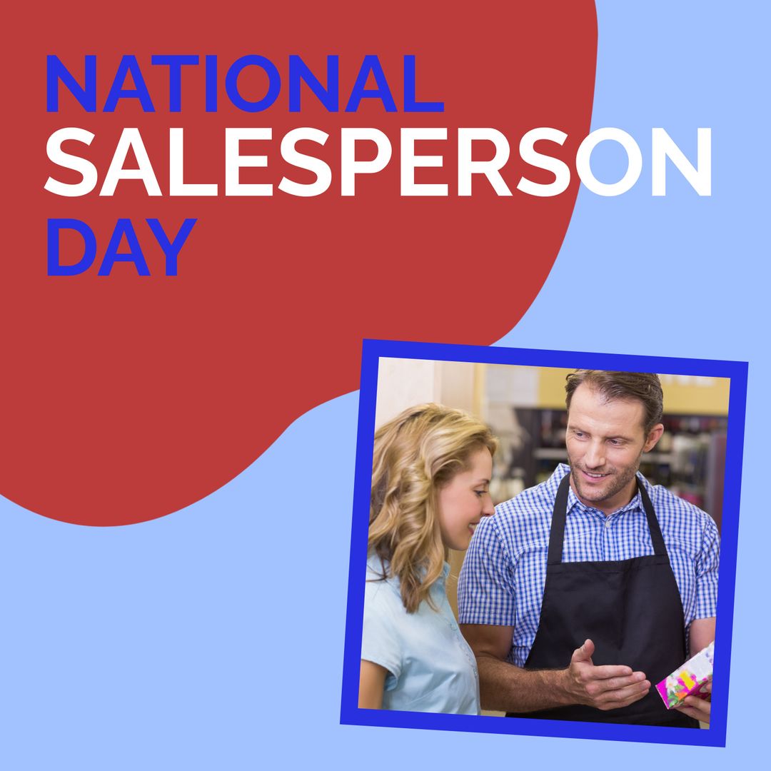 National Salesperson Day Celebration with Engaged Customer and Salesman