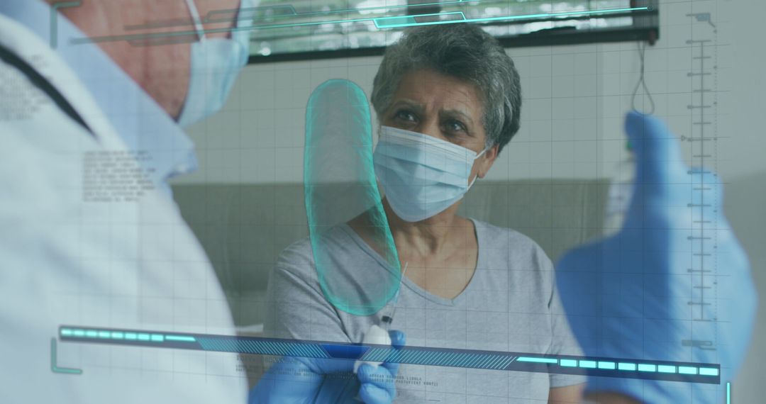 Doctor Analyzing Digital Data with Senior Patient in Consultation