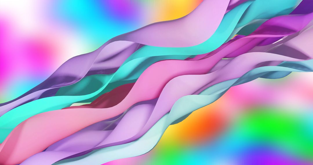 Vibrant Multicolored Waves on Dynamic Background