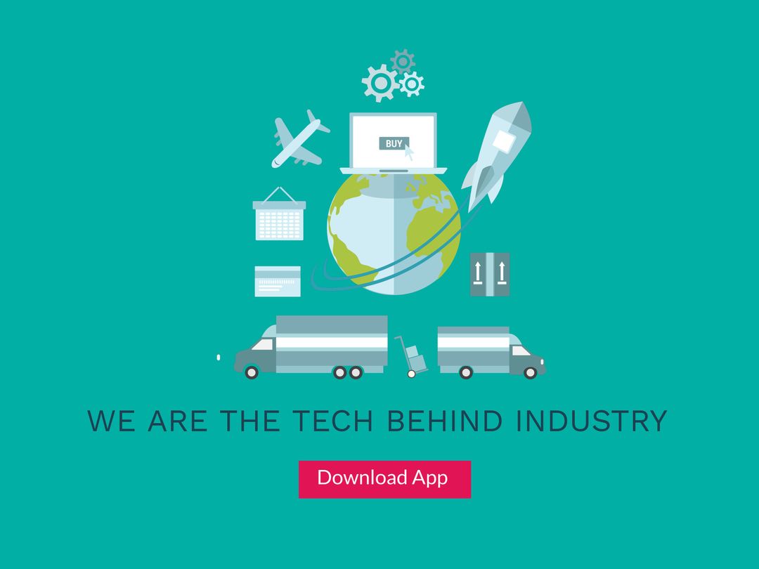 Ad image depicts global tech innovation for logistics and manufacturing. - Download Free Stock Templates Pikwizard.com