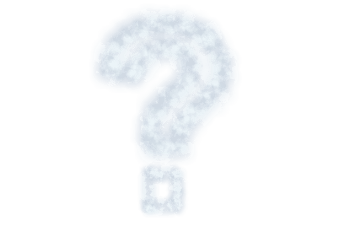 Cloud Question Mark Illustration on Transparent Background Symbolizing Uncertainty