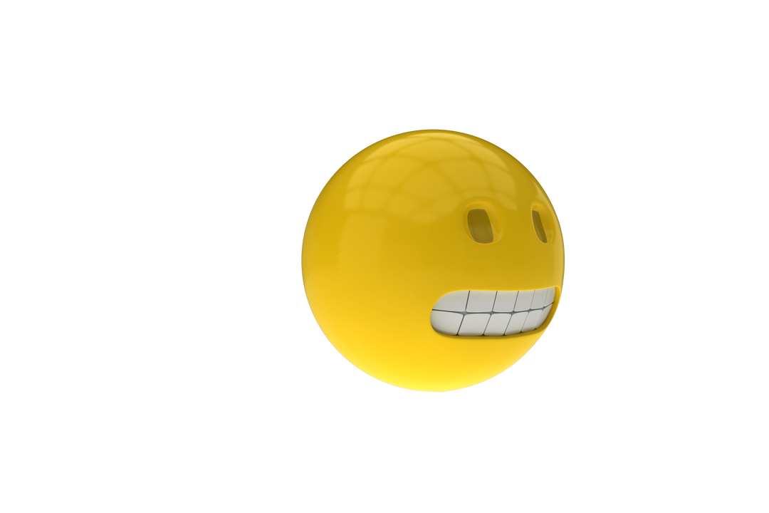 3D Transparent Emoticon Clenching Teeth High Resolution - Download Free Stock Images Pikwizard.com