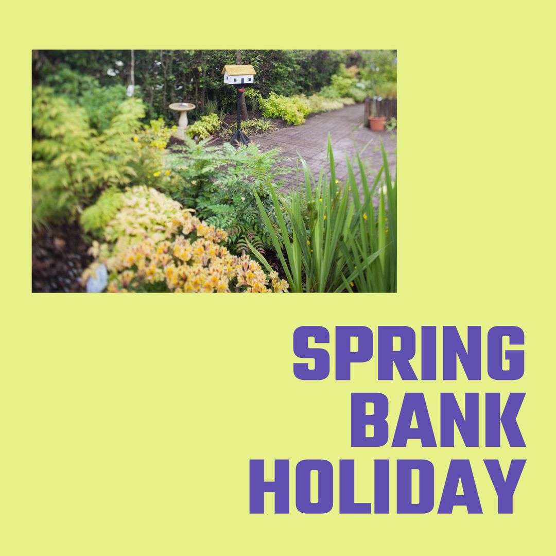 Spring Bank Holiday Garden with Vibrant Blossoms