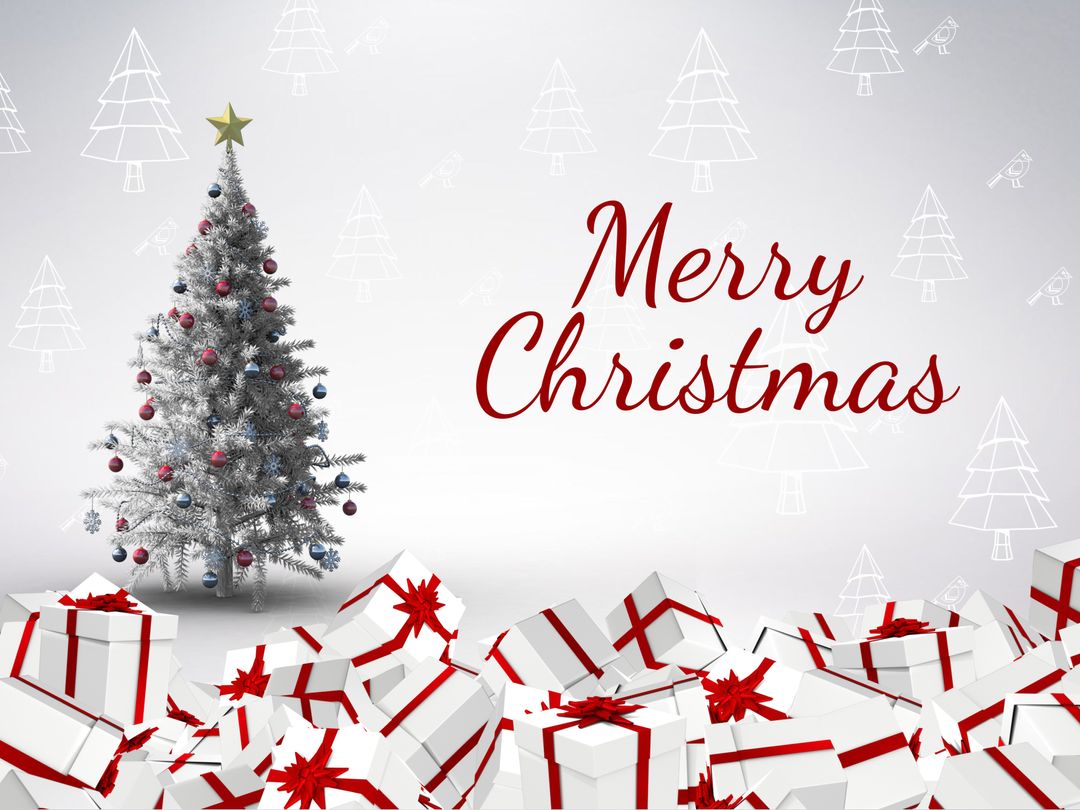Christmas Tree with Gift Boxes Celebrating Festive Joy