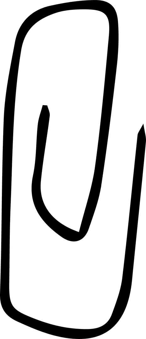 Abstract Minimalist Black Doodle on Transparent Background