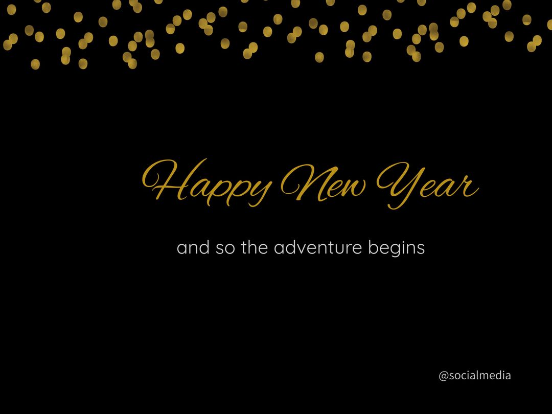Elegant New Year Celebration with Gold Sparkles