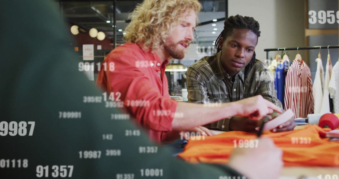 Diverse Team Engaging in Data Analysis and Collaboration