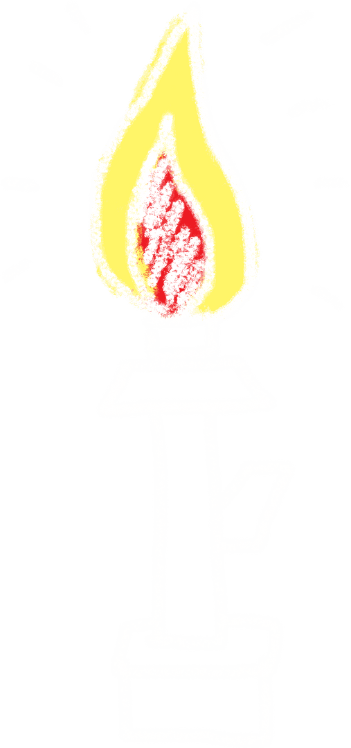 Transparent Sketch of Bunsen Burner on Chalkboard Close-Up