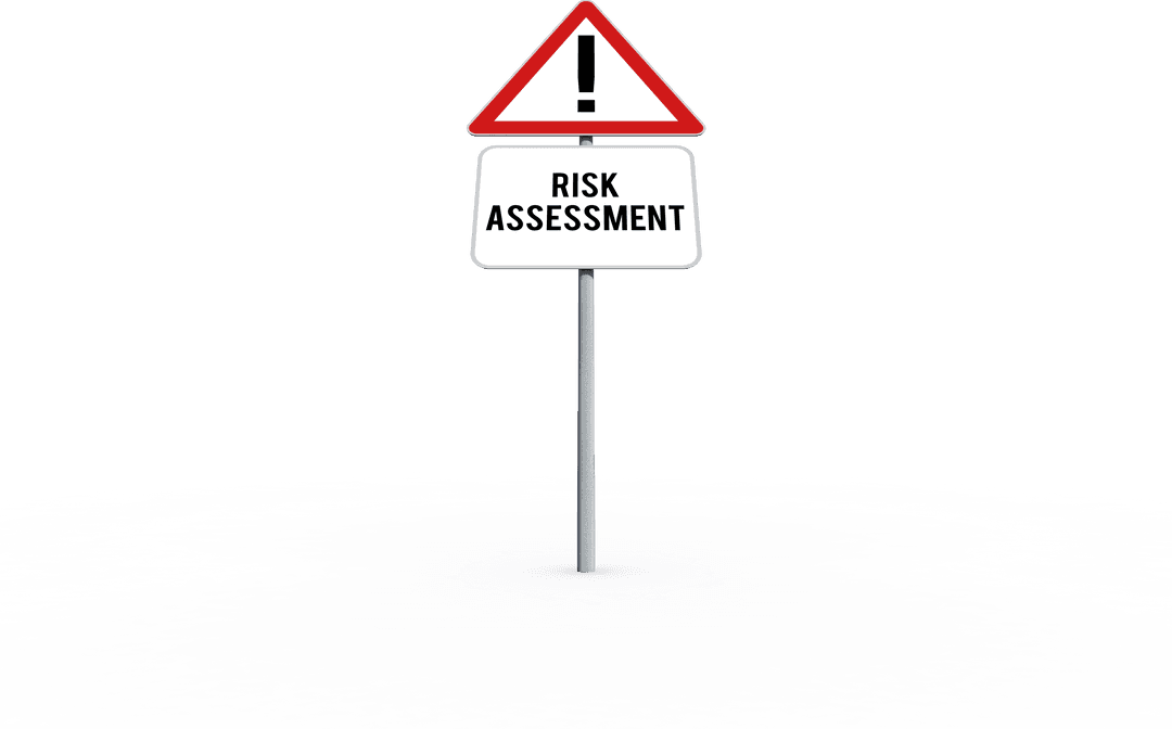 Transparent Sign with Exclamation Mark for Risk Assessment Notifications