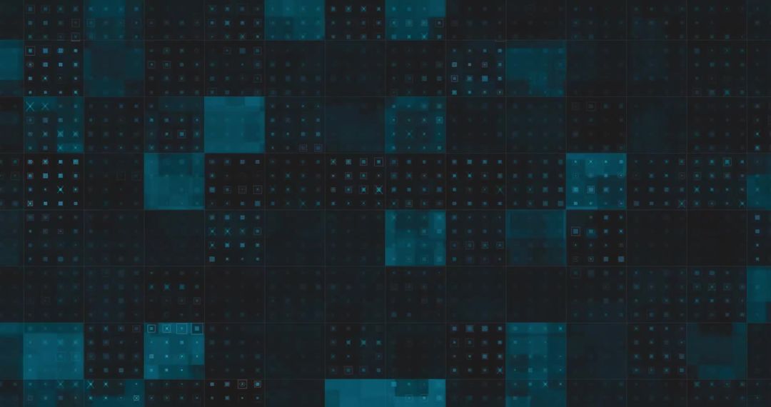 Futuristic Digital Data Processing with Flickering Squares