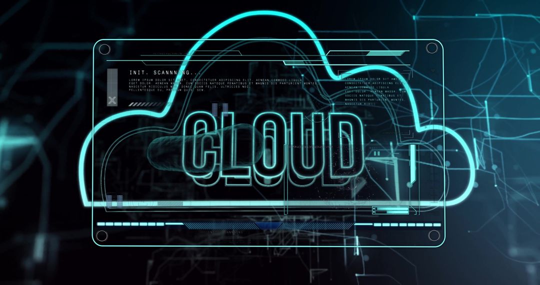 Futuristic Cloud Computing Digital Innovation Concept