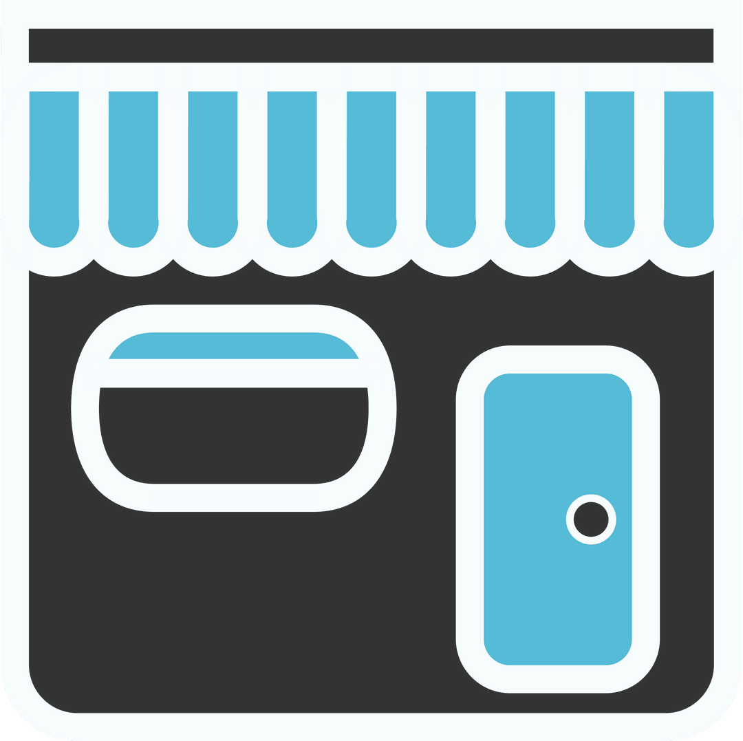 Transparent Blue Storefront Icon on Clear Background - Download Free Stock Images Pikwizard.com